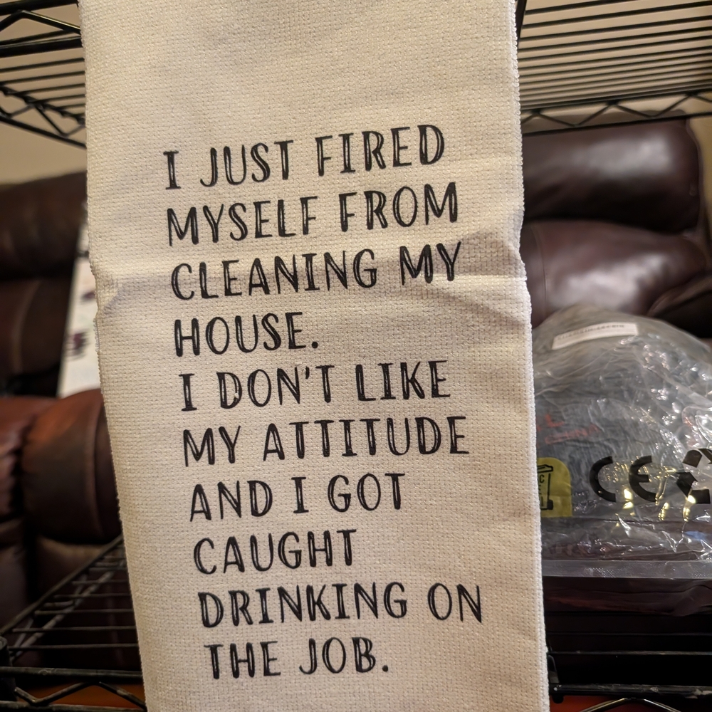 Funny White Kitchen Towel